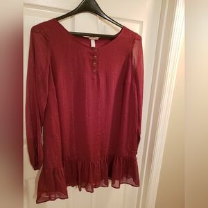 Burgundy Maternity Top